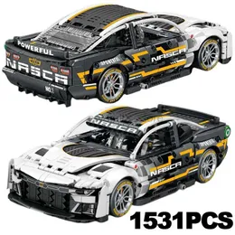 블록 1531pcs 기술 chevroleted sportcars 빌딩 블록 슈퍼 레이싱 자동차 하이퍼 카 벽돌 모델 차량 장난감 어린이 선물을위한 성인 240120