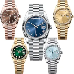 Orologio da giorno di design per uomo e donna, orologio da polso da uomo con movimento automatico di lusso, daydate, di alta qualità, meccanico