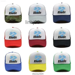 Gorras de béisbol Rhude Fashion Brand Impreso American Truck Hat Parejas de primavera y verano Visera versátil Gorra de béisbol deportiva de ocio Xjwf48QSMP0