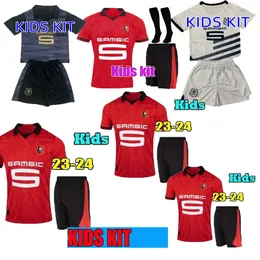 Stade Rennais 23 24 camisas de futebol Rennes maillot de foot 2023 2024 BOURIGEAUD TERRIER Guirassy AGUERD KALIMUENDO TRAORE kit infantil camisas de futebol