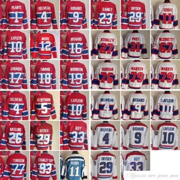 Montreal''Canadiens''new 레트로 아이스 하키 유니폼 18 Serge Savard 19 Larry Robinson 23 Bob Gainey Mats Naslund Ken Dryden Pat 1309