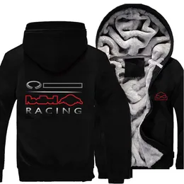 Motorcykelkläder F1 Hoodie Autumn och Winter Fleece Zipper Jacket Windbreaker Motocross Hooded Sweatshirt Brand Sportwear Racing of Otmsr