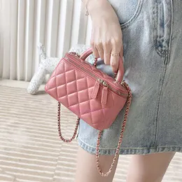 Luxus 10A Designerinnen Frauen Handtasche Box Spiegel Qualität Chaneles Schaffell Kosmetische Taschen kleiner Eitelkeits Gehäuse
