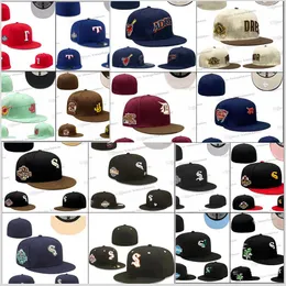 68 färger mixa mäns basebollmonterade hattar Royal Blue Red Black Angeles "Pink Rose Sport Full Closed Hearts Caps New York Chapeau World Series Patched A's