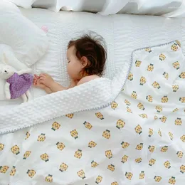 Одеяла двухстороннее хлопковое детское одеяло с 3D массажем, мультяшное детское постельное белье для новорожденных, аксессуары, мягкое одеяло для детского сада