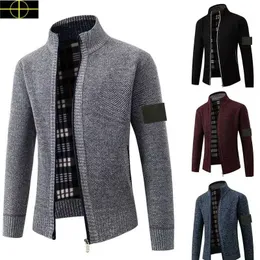 Jaqueta de pedra Sweater Brand Luxo Sweaters Men Winter Homens Mulheres de Casta de alta qualidade Designers tricotaram Casual Hip Hop Streetwear Cardigan SweaterCoat