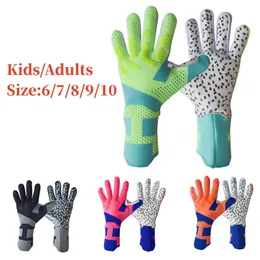 Футбольные вратарские перчатки вратаря для детей и взрослых с сильным сцеплением, футбольные латексные утолщенные защитные перчатки для детей и мужчин, спортивные 240118