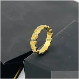 Anéis de banda amor mulheres homens anel designer moda jóias titânio aço grade única com diamantes casal casual clássico ouro sier ros dhlox