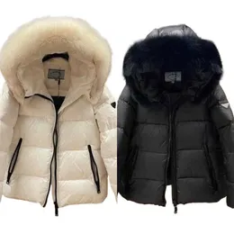 Top diseños de lujo Calidad Mujer Lady Girl Jacket Prandaits Marca White Duck Downs Foxes Cuello de piel Fluffy Warm Belted Casual Parka KAM3
