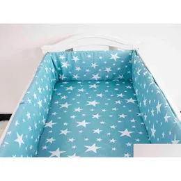 Spondine per lettino Set paracolpi per culla Paracolpi per lettino stampato in cotone a pois neonato con protezione per neonato per bambina 200 * 30Cm Consegna a goccia Kid Dhzar