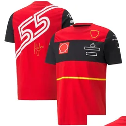 ملابس نارية 2023 New F1 T-Shirt Forma 1 Team Driver Short Sleeved Series Suild Suit Suit Suit Car Fans Hoodie and Spectpants Men Otvu4