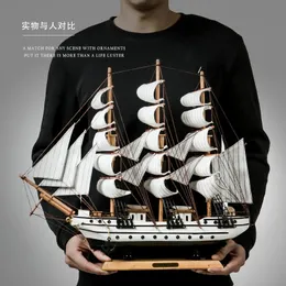 Marinheiro de madeira pirata barco estatueta vela capitão navio modelo escultura decoração artes escritório decoração para casa lembranças acessórios 240118