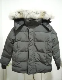 2021SS Man Down Parkas Big Wolf Fur tjock varm och vindtät vattentät långsektion Slim Solid Jacket Femme Homme Winter2644443