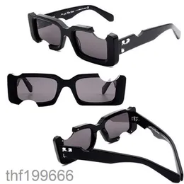 Designerskie okulary przeciwsłoneczne OW luksusowe mężczyźni i kobiety chłodny styl otwarcia moda klasyczna gruba płyta czarny kwadratowy marmurowy Stripe Glassese0pa E0PAE0PA E0PA
