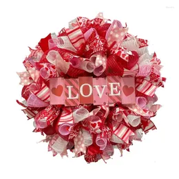 Decorative Flowers Wreath For Valentine's Day Border Products Ornaments In Front Jingle Bell Snowflake Door