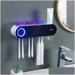 Uchwyty szczoteczki do zębów Uchwyt Słoneczny Traviolet Matic Tootaste Squeezer Dispenser Desinfector Home Bathroom Accessories 230710 Drop Deli Dhcdv