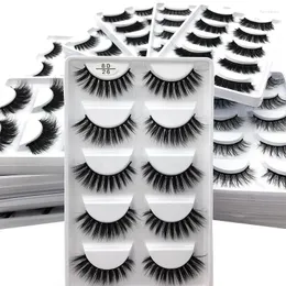 Cílios postiços Buzzme Atacado 5/10 / 50pcs Faux Mink Volume Natural Soft Eye Lashes Extensão Maquiagem