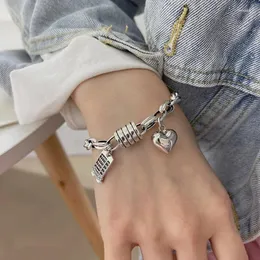 Link Bracelets 2024 Women's Bracelet Interlocking Heart-Sharp Chain Toggle Clasp Necklaces Mixed Linked Circle For Women
