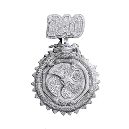 Dieu et le diable rappeur Style Anuel pendentif étoile Haute Couture personnalisé glacé Vvs Moissanite émail Emment Design