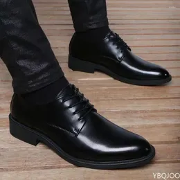 Sapatos de vestido Respirável Lace Up Noivo Casamento Homens Sapato de Couro Britânico Business Pointe Toe Heigh Aumentando Palmilha Não-Slip Homem