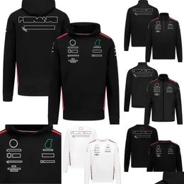 Motorradbekleidung 2023 F1 Hoodie Forma 1 Offizielle schwarze Sweatshirts Neue Saison Teamuniform Rennbekleidung Gleiche Herren Lose Kapuze Sw Otnkx