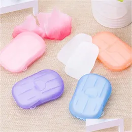 Handmade Soap Portable Paper Disposable Flakes Washing Cleaning Hand For Kitchen Toilet Outdoor Travel Cam Hiking Drop Delivery Health Otdvw