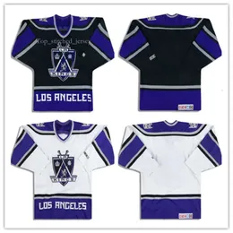 カスタマイズされたヴィンテージ1999-02 LA Kings 20 Luc Robitaille CCM Jersey 4 Rob Blake Home Away Black White Hockey Jersy