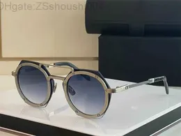 Top Qualität Herren Sonnenbrille Luxus Marke Design Mode Stil Spiegel Sonnenbrille Shades Steampunk Retro Vintage Mann Brille Frauen Hexagon Brillen 006 NNWJ