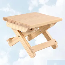 Babystühle 1 Stück Holz faltbar Taboret Klapphocker Outdoor Angelstuhl klein für und Innenbereich hellgelb Drop Lieferung nach Hause G DHLP9