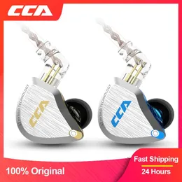 Headphones CCA C12 Metal Headset 5BA+1DD Hybrid 12Units HIFI Bass Earbuds Noise Cancelling Earphones In Ear Monitor Earphones KZ ZSX ZAX