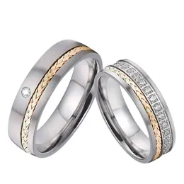 커스텀 동맹국 디자이너 Anillos Bague Anel Real 14K 골드 커플 웨딩 반지 남성과 여성을위한 세트 Moissanite Diamond Ring