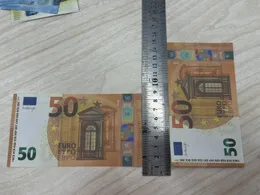 Kopiera pengar Faktiska 1: 2 Storlek Festlig partiförsörjning av högsta kvalitet PROP Euro 10 20 50 100 Toys Fake Notes Cash CKGWU