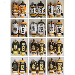 2020 Boston Homens Bruins 8 Neely Jersey 9 Johnny Bucyk 12 Adam Oates 16 Derek Sanderson Vintage CCM 75º Hóquei no Gelo Jerseys Barato 4070