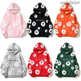 Heren Hoodiebroek Tear Herfst Winter Kanyes Kapok Full Print Foam Hip Hop Losse Heren-