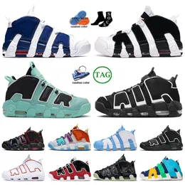 Original Scottie Pippen tênis de basquete Uptempos Mens Womens University Blue UNC Laser Crimson Barely Green Midnight Navy Tri-Color Outdoor Sneakers Treinadores