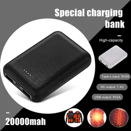 Cell Phone Power Banks 20000mah Power Bank Mini External Battery Charger Pack For Heating Jacket Sweater Socks Gloves Electric Heating Equipment NewL2301