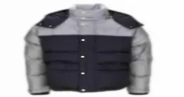 Мужской нейлоновый короткий пуховик с буквенным принтом, жаккардовый дизайнерский мужской мягкий капюшон, кнопка, карман на молнии, зимняя теплая верхняя одежда9218204