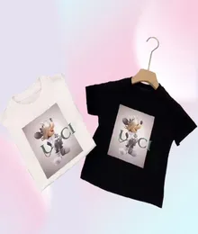 Topo cartone animato per bambini Abiti firmati T-shirt Moda Ragazze Ragazzi Top a maniche corte Grandi bambini Versatile INS Lettera Estate Stile semplice T-shirt taglia 100 cm-160 cm1096646