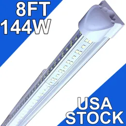 8 피트 LED 상점 조명 조명, 8 피트 144W 8 'Garage Light 96' 'T8 통합 LED 튜브, 링크 가능한 LED 전구 창고, 플러그 및 플레이 하이 출력 표면 마운트 USASTOCK