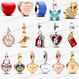 Ejderha Charms'ın Yeni Çin Yılı Kadınlar Moda Tasarımcısı Mücevher Hediyesi Diy Fit Pandor Me Wheel of Fortune Madalyon Cazibesi Bilezik Kolye