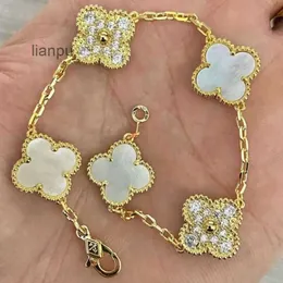 Van Clover Jewelry Clef Cleef Four Leaf Clover Armband Van Clover Armband Charm Armband Luxury Van Clover Designer Armband Pearl 4 Leaf 18k Gold Laser Brand Bang Bang