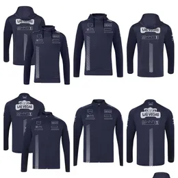Motocyklowa odzież F1 Bluza z kapturem 2023 Wydanie specjalne Racers Suit Track Sports Mens Zipper Team Kurtka Drop Automobiles Motorcycl OTQVX