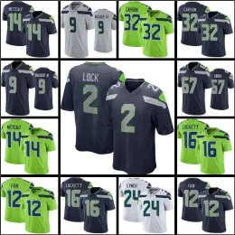 Futbol Jersey Seattle''SeaHawks '' '' 9 Ken Walker III 2 Drew Lock DK Metcalf