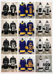 Filme College Hockey usa camisas costuradas 8DrewDoughty 11AnzeKopitar 32JonathanQuick 99WayneGretzky 11AnzeKopitar Men Blank Reve9825732