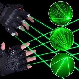 Green Laser Gloves Multi-line 4 Heads Beam Light Stage Performance Props For DJ Disco Music Festival Live Nightclub Club Show 240118