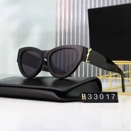 Óculos de sol de luxo para mulheres designers elegantes e personalizados olhos de gato moldura pequena SLM94 logotipo dourado Y placa grande óculos de sol sombra 204