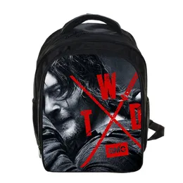 Borse da 13 pollici The Walking Dead Cartoon Kids Backpack Kindergarten Borse Borse Children Stamping Backpack Girls Boys Mochila