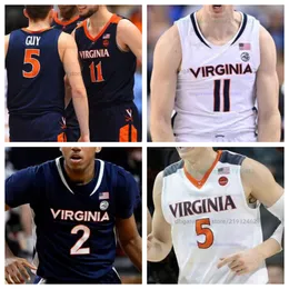 Virginia Basketball Jersey NCAA Stitched Jersey Qualquer Nome Número Homens Mulheres Juventude Bordado Andrew Rohde Isaac McKneely Anthony Robinson Ryan Dunn