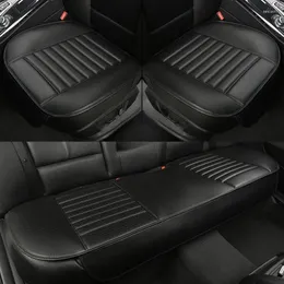 Car Seat Covers Soft PU Leather Cover Cushion Bottom Protectors Anti-Slip Front Rear Funda Asiento Para Coche Easy Clean