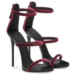 Sandalet Moda Yüksek Topuklu Kadın Marka Tasarım Ayakkabı Yuvarlak Toe Famal Pompalar Stil Sandalyas Zapatos Mujer